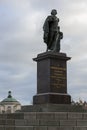 Monument to Gustav III, King of Sweden in 1772-1792, on the Stockholm Embankment near the Royalty Free Stock Photo
