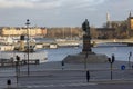 Monument to Gustav III, King of Sweden in 1772-1792, on the Stockholm Embankment near the Royalty Free Stock Photo