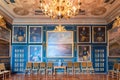 Interior view of Drottningholm palace at Stockholm, Sweden Royalty Free Stock Photo