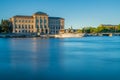 STOCKHOLM, SWEDEN - July 1, 2018 : Swedish National Museum during the golden hour with long exposure effect