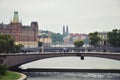 Stockholm, Sweden - July 2014: Vasabron Bridge linking Norrmalm and old district of Stockholm in Gamla Stan Royalty Free Stock Photo