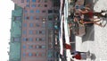 Stockholm, Sweden - June 28, 2019: People Visiting local Hay Market Hotorget. Vertical, Vertical Shot, Vertical Video