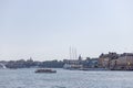 STOCKHOLM, SWEDEN - June 05, 2019: Scenic View Of Embankment In Old Part Of Stockholm. Sweden. Panorama. Famous