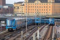 Three trains of the Stockholm metro
