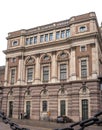 Stockholm, Sweden - May 1, 2019: Exterior view of Royal Opera House -Operan- in Stockholm, with cars and people Royalty Free Stock Photo