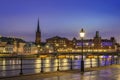 Stockholm Sweden, night city skyline at Gamla Stan Royalty Free Stock Photo