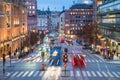 Stockholm, Sweden, Norrmalm district at dusk Royalty Free Stock Photo