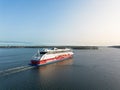 Aerial view of Viking Line Grace cruise ship in Stockholm archipelago Royalty Free Stock Photo