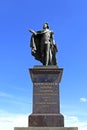 Stockholm / Sweden - 2013/08/01: Old town quarter Gamla Stan - King Gustav III monument by the Royal Palace Royalty Free Stock Photo