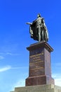 Stockholm / Sweden - 2013/08/01: Old town quarter Gamla Stan - King Gustav III monument by the Royal Palace