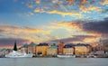 Stockholm, Sweden - panorama of the Old Town, Gamla Stan Royalty Free Stock Photo