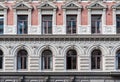 Stockholm, Sweden - Patterned facade with decorated windows in Scandinavian traditional style