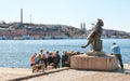 Stockholm. Sweden. People near Evert Taube Monument