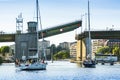 Stockholm, Sweden: Sailingboats waiting for bridge opening