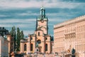 Stockholm, Sweden. Scenic View Of Stockholm Old Town. Great Church Or Church Of St. Nicholas In Gamla Stan In Summer Day Royalty Free Stock Photo