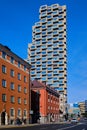 New twin tower apartment building Norra Tornen in Stockholm Royalty Free Stock Photo