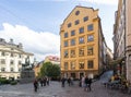 Saint George and the Dragon statue in Stockholm Royalty Free Stock Photo