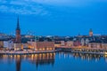 Stockholm Sweden, skyline at Gamla Stan old town Royalty Free Stock Photo