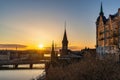 Stockholm Sweden, sunrise at Gamla Stan and Slussen