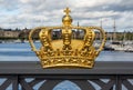 Stockholm view with crown Royalty Free Stock Photo