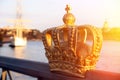Stockholm view with crown Royalty Free Stock Photo