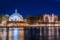 Stockholm in winter night. Sweden Royalty Free Stock Photo