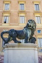 Stockholms Royal Palace Lion Statue
