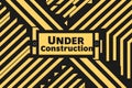 StockImage Abstract under construction background with black and yellow stripes illustration