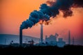 StockImage Factory pipe emitting acrid smoke, industrial pollution and disaster