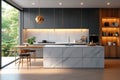 StockImage Scandinavian luxury kitchen modern interior design in apartment or house Royalty Free Stock Photo