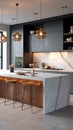 StockImage Scandinavian luxury kitchen modern interior design in apartment or house Royalty Free Stock Photo