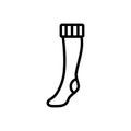 Black line icon for Stockings, hosiery and sock