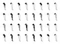 Stockings icons set simple vector. Leg medical