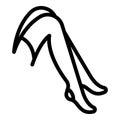 Stockings varicose icon outline vector. Blood circulation