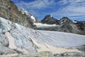 Stockji glacier and the Dent Blanche Royalty Free Stock Photo
