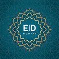 StockPhoto Intricate Islamic patterns and Eid Mubarak greeting enrich dynamic poster