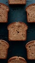 StockPhoto Neat arrangement of rye bread captured in a flat lay photo