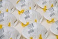 Stockpile of N95 Respirator Dust Masks from Side View Royalty Free Stock Photo