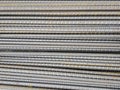 Stockpile of steel bars in construction site to execute reinforced concrete Royalty Free Stock Photo