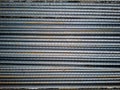 Stockpile of steel bars in construction site to execute reinforced concrete Royalty Free Stock Photo