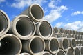 Stockpile of water pipes