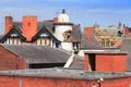 Stockport UK town skyline