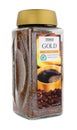 Jar of Tesco supermarket own brand gold blend instant coffee granules