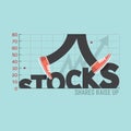 Stocks With Legs Typography Design