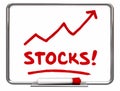 Stocks Market Rising Share Prices Rise Make Money Royalty Free Stock Photo