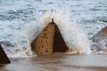 Stockton Beach World War Two Tank Trap Royalty Free Stock Photo