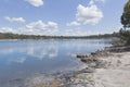 Stockton Lake under White Clouds and Blue Sky