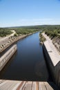 Stockton Reservoir Dam spillway Royalty Free Stock Photo