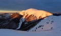 Stoh peak at winter at sunrise Royalty Free Stock Photo