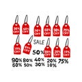Stok discount sales tag set vector badge Royalty Free Stock Photo